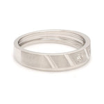 Load image into Gallery viewer, Side View of Designer Platinum Ring with Diamond for Women JL PT 1125
