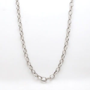 7x5 Oval Cable Platinum Chain for Men JL PT CH 994   Jewelove.US