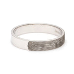 Load image into Gallery viewer, 4mm Customised Fingerprint Platinum Rings JL PT 270 - 4mm   Jewelove.US
