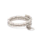 Load image into Gallery viewer, Unique Textured Japanese 2 Row Flexible Size Platinum Ring JL PT 1073
