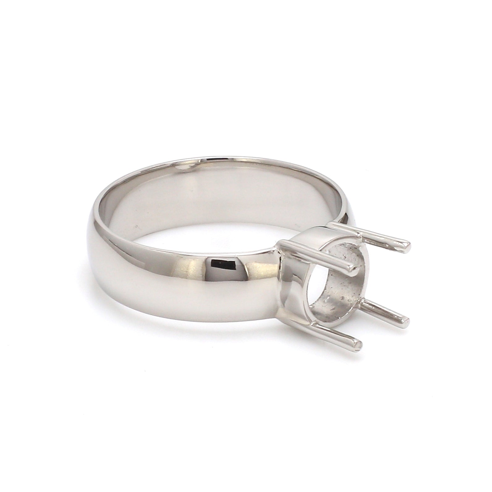 Platinum 4 Prong  Mounting Ring for Men JL PT 1220-M   Jewelove.US