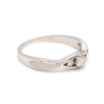 Load image into Gallery viewer, Side View of United Three Diamond Platinum Love Bands for Women JL PT 588
