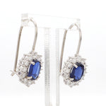 Load image into Gallery viewer, Customised 14K White Gold Kyanite Earrings with diamonds   Jewelove.US
