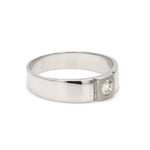 Load image into Gallery viewer, Customised 0.25 cts. Single Diamond Platinum Ring for Men SJ PTO 311-Z
