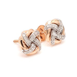 Load image into Gallery viewer, Customised 14K Rose Gold + White Gold earrings with diamonds   Jewelove.US
