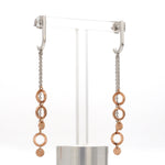 Load image into Gallery viewer, Designer Plain Platinum &amp; Rose Gold Earrings JL PT E 764
