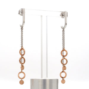 Designer Plain Platinum & Rose Gold Earrings JL PT E 764   Jewelove.US