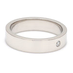 Load image into Gallery viewer, Flat Platinum Diamond Ring with Single Diamond JL PT 500 - Flat   Jewelove
