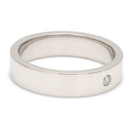 Load image into Gallery viewer, Flat Platinum Diamond Ring with Single Diamond JL PT 500 - Flat
