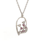 Load image into Gallery viewer, Platinum Ruby Heart Pendant with Diamond for Women JL PT P 18023   Jewelove.US
