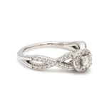 Load image into Gallery viewer, Customised 20-pointer Designer Platinum Solitaire Ring with Halo &amp; Designer Shank JL PT 677-A
