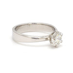 Load image into Gallery viewer, 0.70 cts. 6 Prong Tapered Platinum Solitaire Ring JL PT 17   Jewelove
