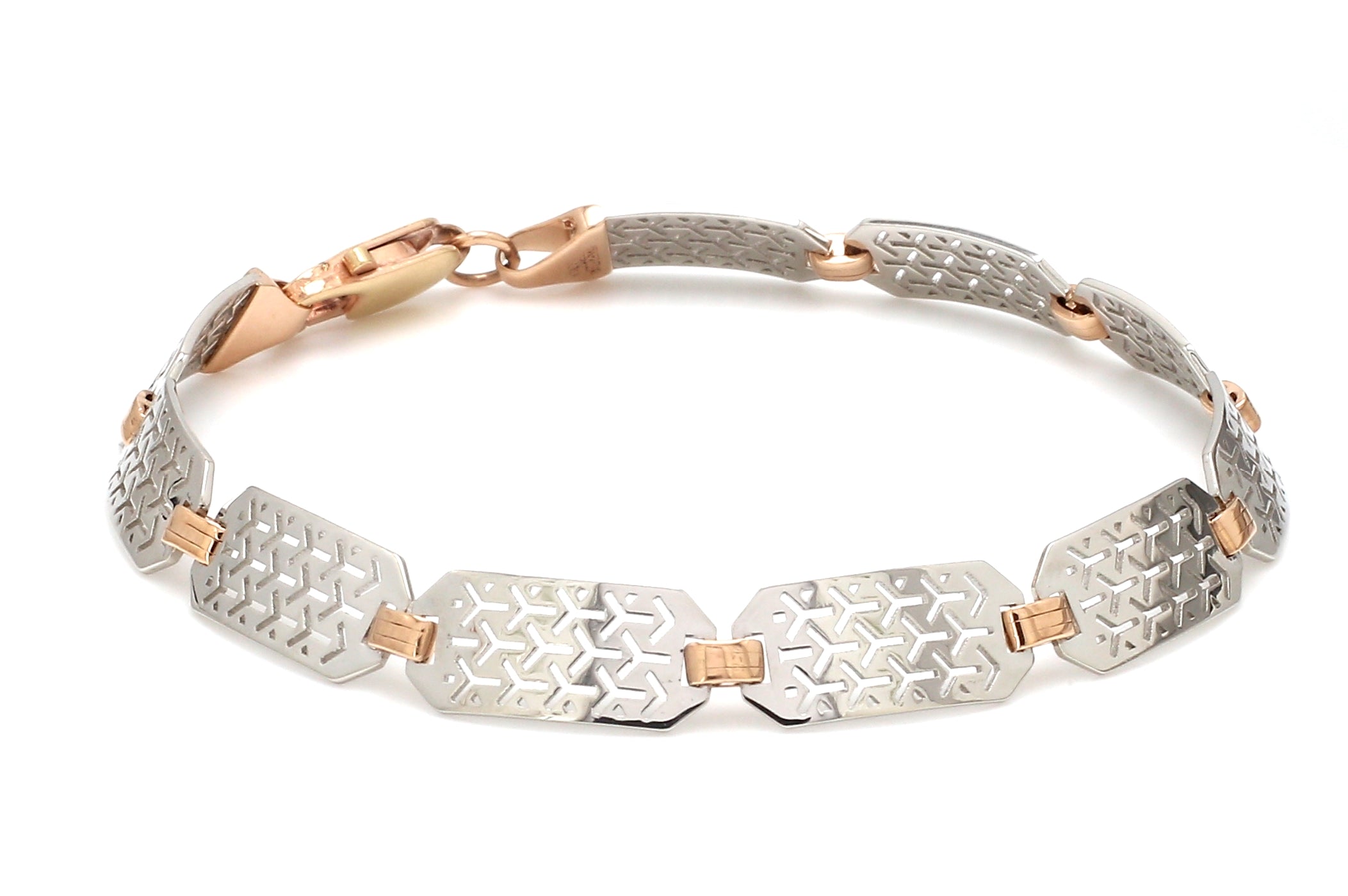 Platinum & Rose Gold Bracelet for Men JL PTB 1060-Z   Jewelove.US