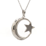 Load image into Gallery viewer, Customised Platinum Star Moon Pendant JL PT P 307   Jewelove.US
