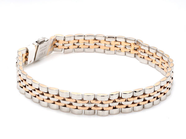 Buy Dainty Tennis Rose Gold Plated Sterling Silver Pull Chain Bracelet by  Mannash™ Jewellery