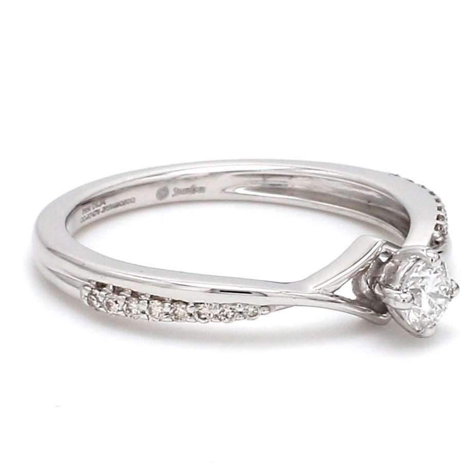 20 Pointer Platinum Diamond Engagement Ring  JL PT 573-A