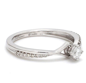 20 Pointer Platinum Diamond Engagement Ring  JL PT 573-A