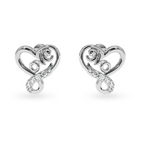 Load image into Gallery viewer, Designer Platinum Diamond Heart Earrings for Women JL PT E LC840
