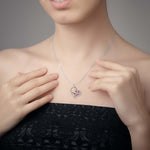 Load image into Gallery viewer, Platinum Ruby Heart Pendant with Diamond for Women JL PT P 18023   Jewelove.US
