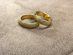 Load image into Gallery viewer, Gold Fingerprint Engraved Platinum Rings for Couples
