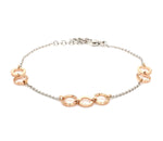 Load and play video in Gallery viewer, Lightweight Platinum + Rose Gold Bracelet for Women JL PTB 764
