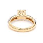 Load image into Gallery viewer, 70 Pointer Gold Solitaire Engagement Ring with 3 Row Diamonds JL AU 462-A   Jewelove.US
