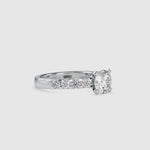Load and play video in Gallery viewer, 0.70cts. Solitaire Platinum Diamond Shank Engagement Ring JL PT 0096
