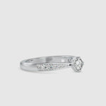Load and play video in Gallery viewer, Beautiful Hidden Hearts 30-Pointer Platinum Solitaire Engagement Ring with Accent Diamonds JL PT G-107
