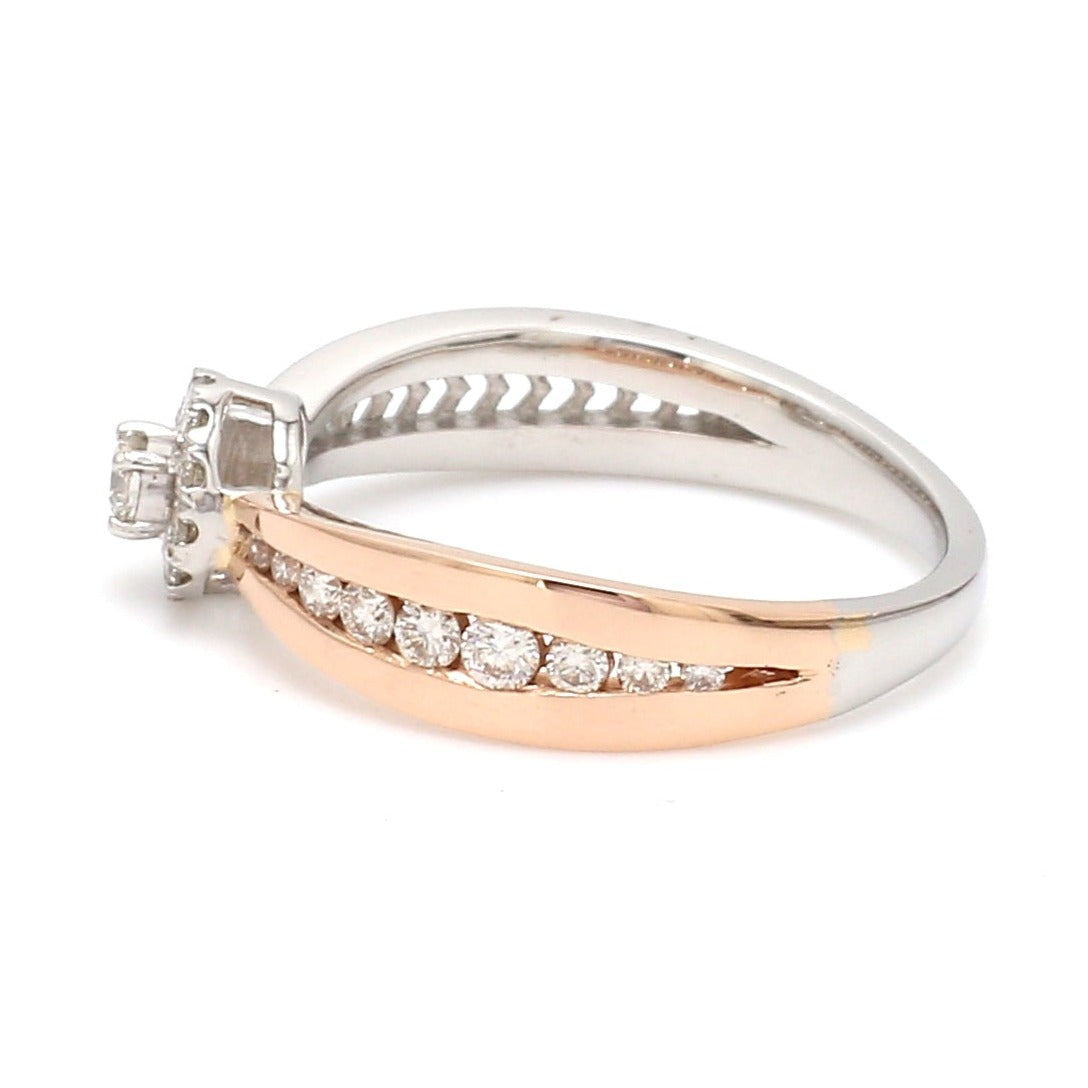 Platinum & Rose Gold Couple Rings with Diamonds JL PT 998-RG   Jewelove