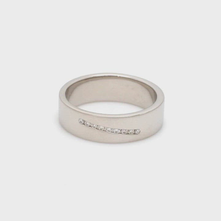 Designer Platinum Love Bands with Diamonds JL PT 597-A