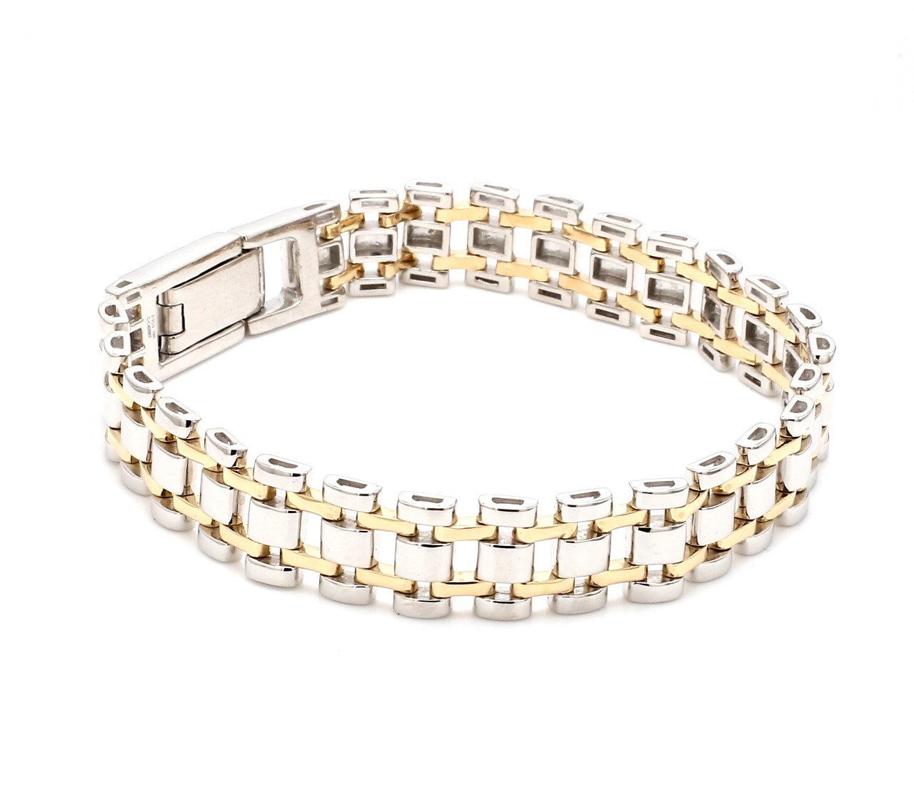 Designer Platinum & Yellow Gold Bracelet for Men JL PTB 777