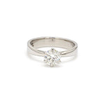 Load and play video in Gallery viewer, 0.70 cts. 6 Prong Tapered Platinum Solitaire Ring JL PT 17
