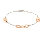 Load image into Gallery viewer, Lightweight Platinum + Rose Gold Bracelet for Women JL PTB 764
