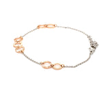 Load image into Gallery viewer, Lightweight Platinum + Rose Gold Bracelet for Women JL PTB 764
