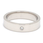 Load image into Gallery viewer, Flat Platinum Diamond Ring with Single Diamond JL PT 500 - Flat
