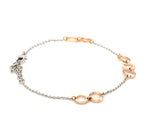 Load image into Gallery viewer, Lightweight Platinum + Rose Gold Bracelet for Women JL PTB 764

