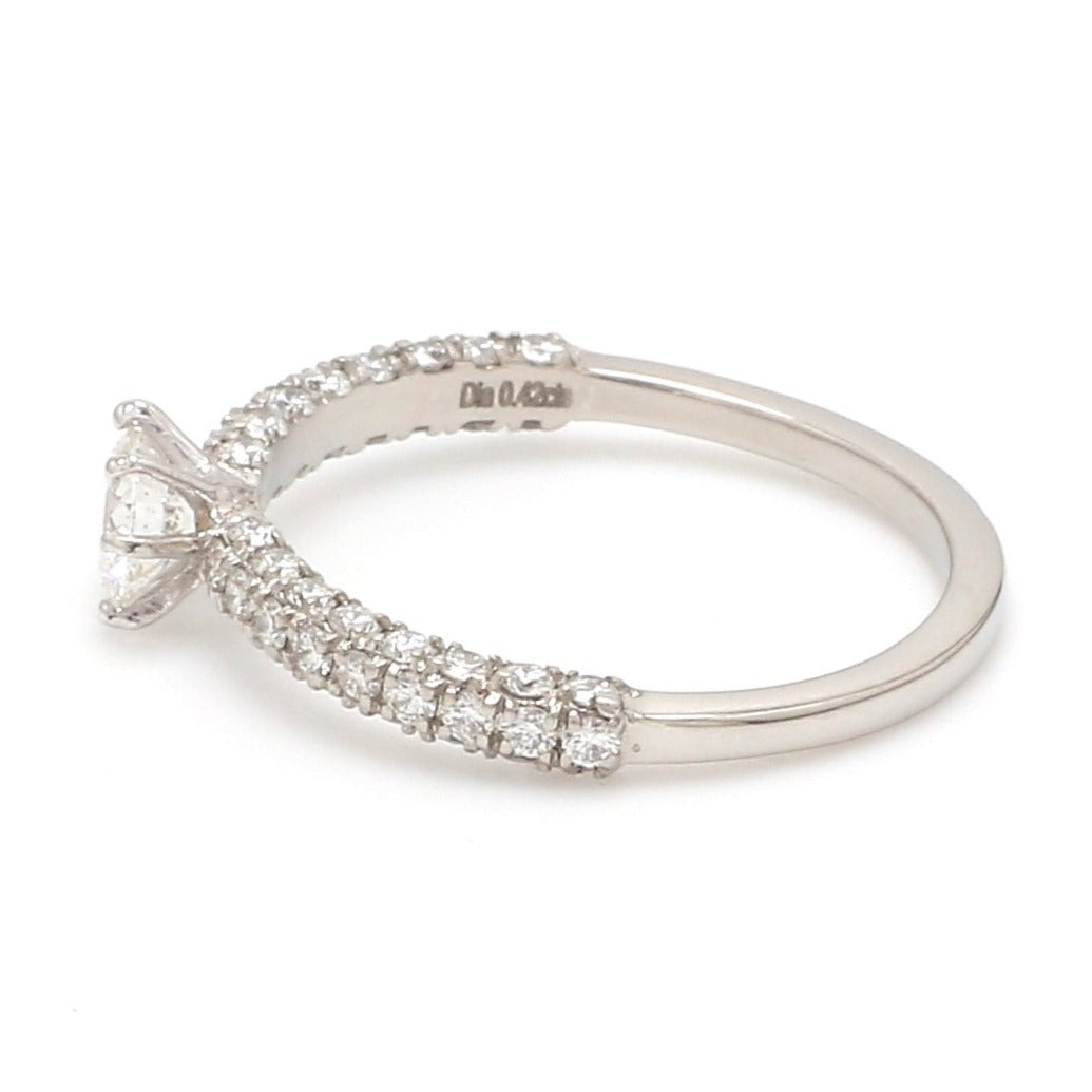 Customised 30-Pointer Platinum Solitaire Ring with Diamonds JL PT 944   Jewelove.US
