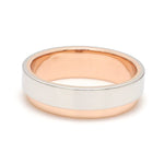 Load image into Gallery viewer, Platinum Love Bands with Rose Gold Step for Men JL PT 925 - A
