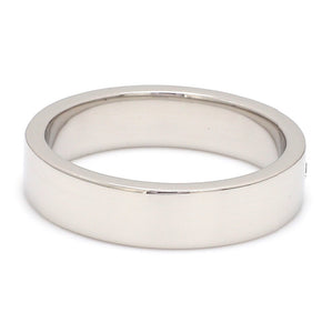 Flat Platinum Diamond Ring with Single Diamond JL PT 500 - Flat