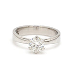 Load image into Gallery viewer, 0.70 cts. 6 Prong Tapered Platinum Solitaire Ring JL PT 17
