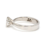 Load image into Gallery viewer, 0.70 cts. 6 Prong Tapered Platinum Solitaire Ring JL PT 17
