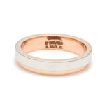 Load image into Gallery viewer, Platinum Love Bands with Rose Gold Step for Women JL PT 925 - A
