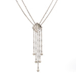 Load image into Gallery viewer, Elegant Platinum Evara Diamond Necklace &amp; Earrings with Diamonds for Women JL PTN 717

