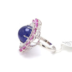 Load image into Gallery viewer, Designer Tanzanite Gold Ring with Pink Sapphire &amp; Rose Cut Diamonds for Women JL AU ALR671   Jewelove
