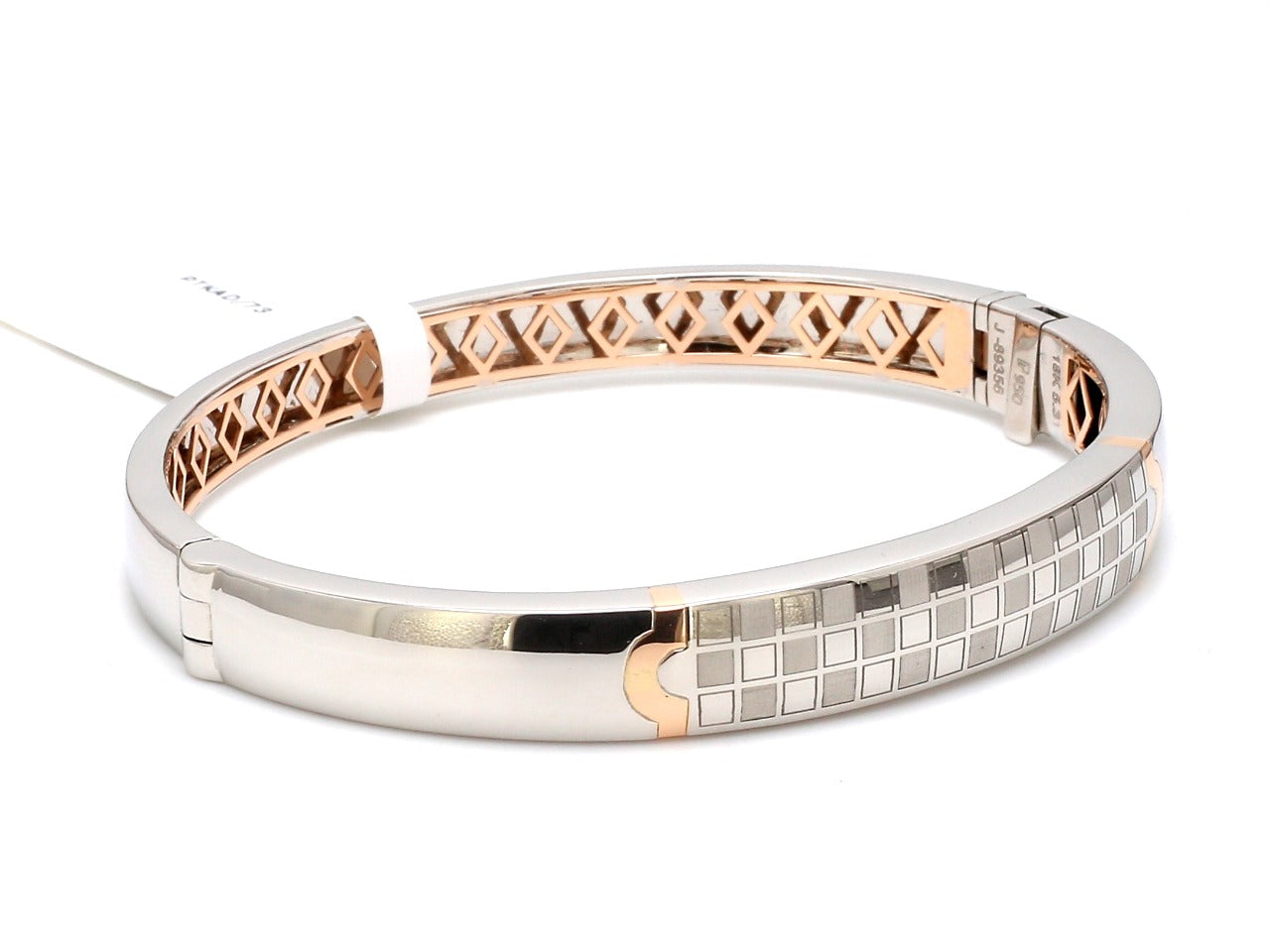 Designer Platinum & Rose Gold Chess Bracelet for Men JL PTB 1082   Jewelove.US
