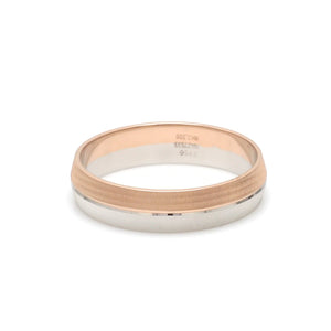 Designer Unisex Platinum & Rose Gold Couple Rings JL PT 1150   Jewelove.US