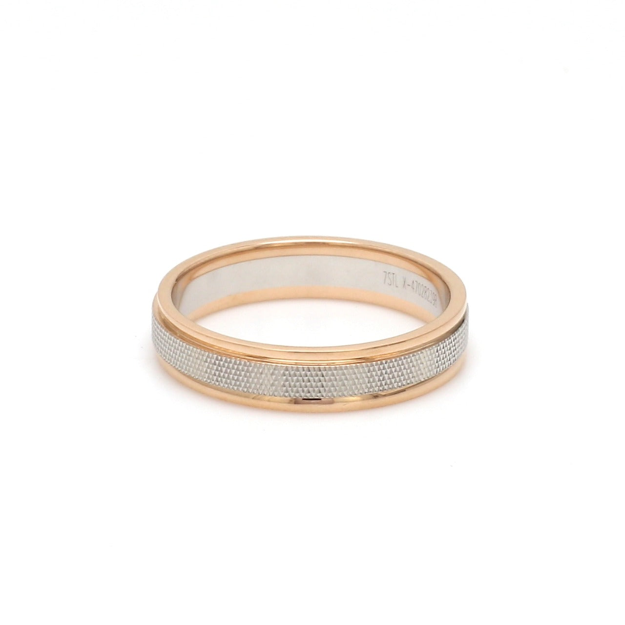 Designer Unisex Platinum & Rose Gold Couple Rings JL PT 1121   Jewelove.US