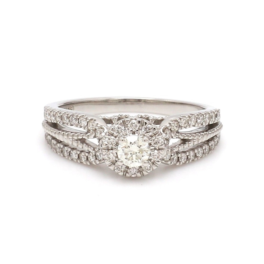 20 Pointer Designer Platinum Diamond Engagement Ring JL PT G 102-A   Jewelove.US