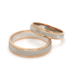 Load image into Gallery viewer, Designer Unisex Platinum &amp; Rose Gold Couple Rings JL PT 1121   Jewelove.US
