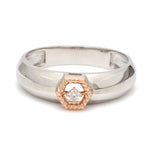 Load image into Gallery viewer, Platinum &amp; Rose Gold Couple Rings with Diamonds JL PT 998-RG  Men-s-Ring-only Jewelove

